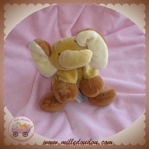 NOUKIE'S DOUDOU ELEPHANT BEIGE MARRON PETIT MODELE