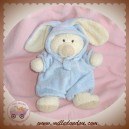 NICOTOY SOS DOUDOU OURS ECRU DEGUISE LAPIN BLEU ORCHESTRA