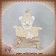 NICOTOY SOS DOUDOU OURS BLANC PLAT TAUPE BEIGE KIABI