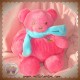 NOUNOURS SOS DOUDOU OURS BOULE ROSE FUSHIA PAPILLON 30 CM