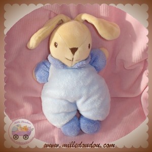 NOUNOURS SOS DOUDOU LAPIN BEIGE CORPS BLEU MEUNIER HOCHET