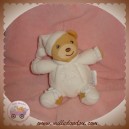 KALOO SOS DOUDOU OURS BOULE BLANC FEUILLE ATTACHE TETINE