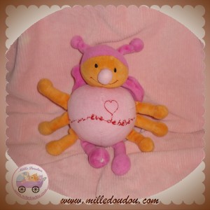 CMP DOUDOU PAPILLON MILLE PATTE ORANGE ROSE UN REVE BEBE