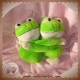 CMP SOS DOUDOU PELUCHE COUPLE GRENOUILLE VERTE ECRU