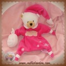 CMP SOS DOUDOU OURS MARIONNETTE ROSE FONCE POUDRE UN REVE DE BEBE 