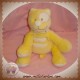 TEX SOS DOUDOU PELUCHE CHAT JAUNE COCARD TOUT MOU BILLES