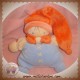 NOUNOURS SOS DOUDOU PELUCHE POUPEE HOCHET BLEU ORANGE SAUMON