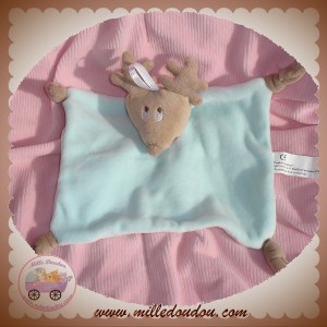 AUCHAN SOS DOUDOU RENNE BEIGE PLAT BLEU