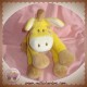 L DAKE DOUDOU PELUCHE ZEBRE CHEVAL BLANC JAUNE BEIGE