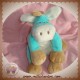 L DAKE DOUDOU PELUCHE ZEBRE CHEVAL BLANC VERT TURQUOISE BEIGE