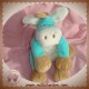 L DAKE DOUDOU PELUCHE ZEBRE CHEVAL BLANC VERT TURQUOISE BEIGE