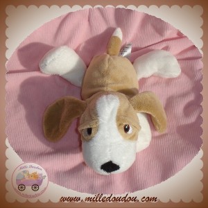 H&M H ET M SOS DOUDOU CHIEN BLANC BEIGE MARRON CLAIR ALLONGE