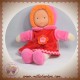 COROLLE SOS DOUDOU POUPEE MADEMOISELLE GRENADINE ROBE ROUGE ROSE