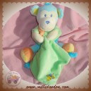 POMMETTE SOS DOUDOU SINGE BLEU MOUCHOIR VERT