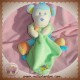 POMMETTE SOS DOUDOU PELUCHE SINGE BLEU MOUCHOIR VERT