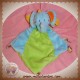 NICOTOY SOS DOUDOU ELEPHANT PLAT BLEU VERT NOEUD