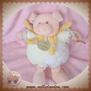 DOUDOU ET COMPAGNIE SOS COCHON ROSE ECRU PANTIN BOULE Z'AMIGOLOS 1539