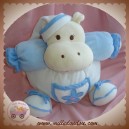 MGM SOS DOUDOU HIPPOPOTAME CREME BOULE BLANC BLEU HOCHET 