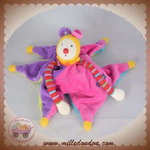 MOULIN ROTY SOS DOUDOU CLOWN CACHE CACHE DRAGOBERT PLAT ROSE BLEU