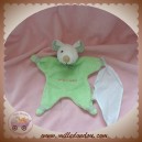 BABYNAT BABY NAT SOS DOUDOU PELUCHE SOURIS VERTE PLATE MOUCHOIR