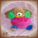 DOUDI DOUDOU LAPIN BEIGE CORPS BOULE ROSE FUSHIA SOS