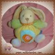 KALOO SOS DOUDOU LAPIN BOULE JAUNE ROND BLEU ORANGE RABBIT 