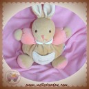 KALOO DOUDOU LAPIN BEIGE ROSE BILLES 18 CM SOS