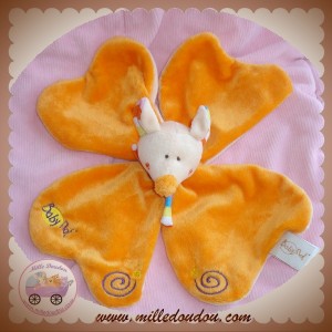 BABYNAT BABY NAT SOS DOUDOU SOURIS TREFLE PLAT ORANGE