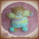 KALOO DOUDOU OURS CANDY PASTEL JAUNE ORANGE VERT BLEU SOS