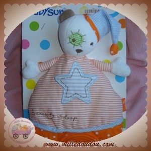 BABYSUN DOUDOU OURS QUASI PLAT ORANGE DENTITION SOS