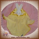 TIGEX SOS DOUDOU LAPIN BLANC PLAT JAUNE SATINEE