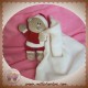 KIMBALOO SOS DOUDOU OURS PERE NOEL MOUCHOIR BLANC