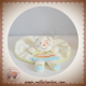 NICOTOY DOUDOU CHAT OURS PLAT OVAL BLANC BLEU VOITURE SOS