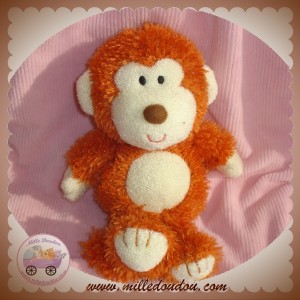 LUMINOU SOS DOUDOU SINGE MARRON ORANGE JAUNE