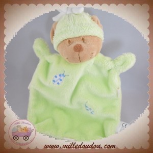 NICOTOY DOUDOU OURS BEIGE PLAT VERT COCCINELLE BLEU  