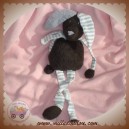 BOUT'CHOU MONOPRIX SOS DOUDOU LAPIN MARRON RAYE GRIS