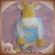 BREMEL SOS DOUDOU GIRAFE VACHE ECRU BLEU FLEUR