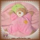 NATTOU SOS DOUDOU OURS BEIGE CORPS ROSE PAPILLON HOCHET 