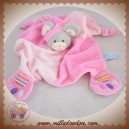 GIPSY DOUDOU SOURIS GRISE PLATE ROSE SOS