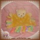 KALOO DOUDOU PELUCHE CHAT MARIONNETTE PLAT ORANGE FRANGES 