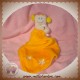 BABY LUNA SOS DOUDOU POUPEE ROSE ORANGE MOUCHOIR