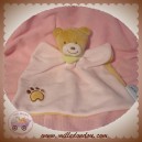 AMTOYS DOUDOU OURS BEIGE CORPS PLAT ROSE MARRON