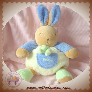 TAKINOU DOUDOU LAPIN BEIGE BOULE JAUNE MAUVE SOS