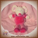 GRAIN DE BLE SOS DOUDOU SOURIS BLANCHE ROSE ZANNIER