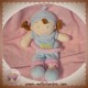 MOTS D'ENFANTS DOUDOU PELUCHE POUPEE BLEU FLEUR VERTE