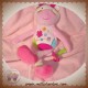 BAWI SOS DOUDOU VACHE GIRAFE HOCHET ROSE FLEUR