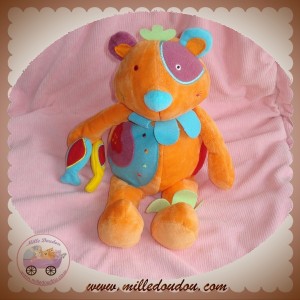 BAWI SOS DOUDOU OURS ORANGE MUSICAL LES PAPOUDOUS