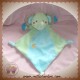 NICOTOY DOUDOU ELEPHANT PLAT BLEU VERT SOS