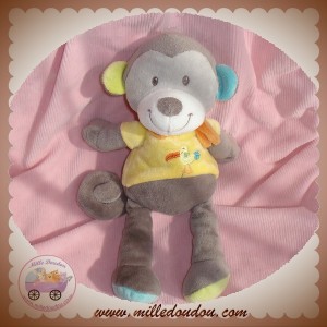 NICOTOY SOS DOUDOU SINGE GRIS HAUT PULL JAUNE KIABI