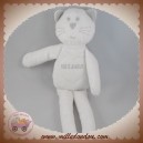 BOUT'CHOU MONOPRIX DOUDOU CHAT BLANC GRIS COEUR AMOUR